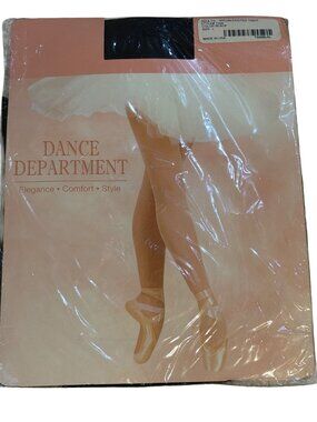 Dance Department Nylon Footed Tights Black Adult L Elegance Comfort Style